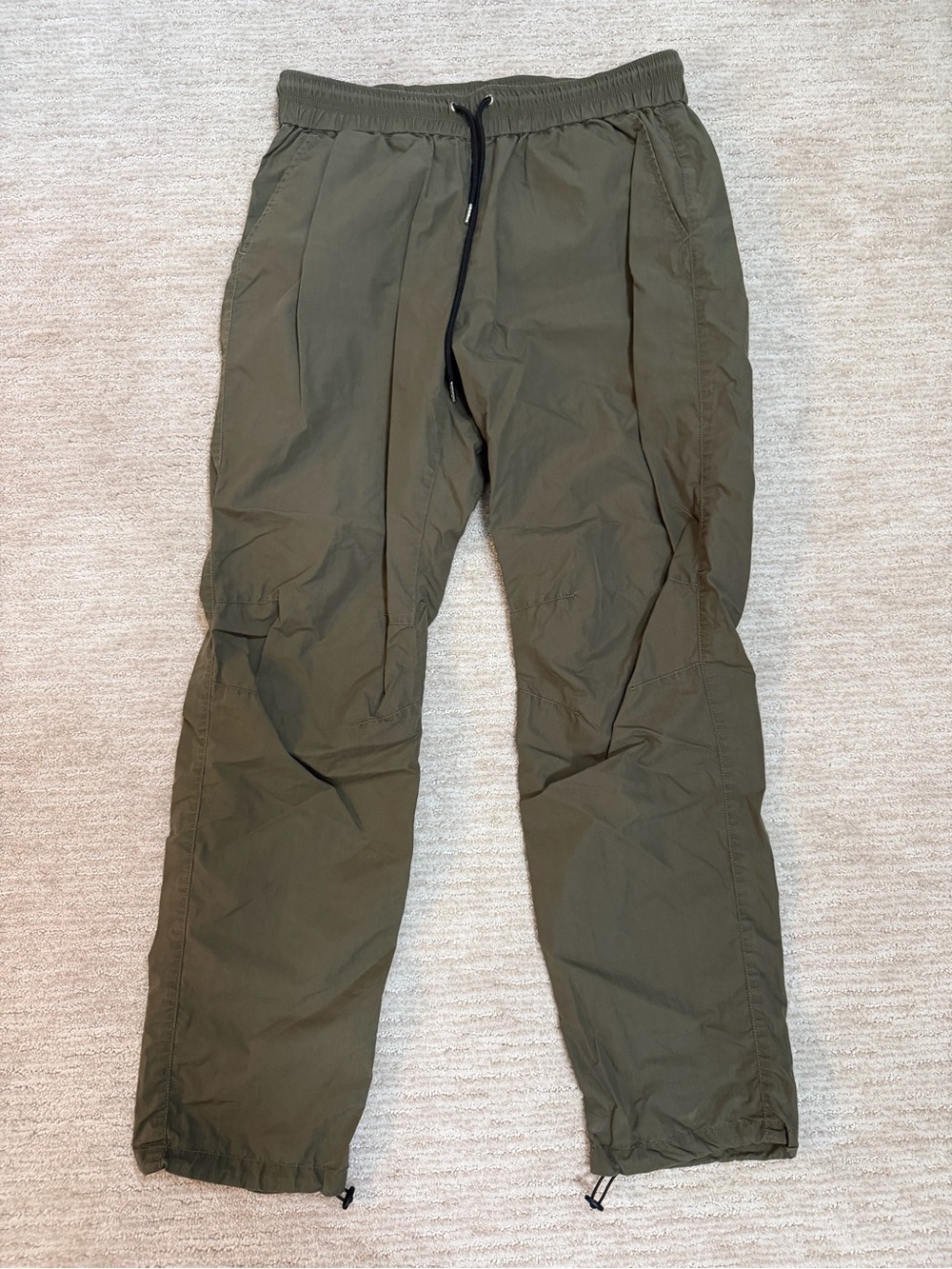 JOHN ELLIOTT Himalayan Olive Green Lightweight Drawstring Pants Large
